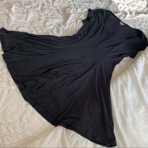 Dark grey skater dress with adorable neckline